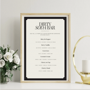 Dirty Soda Bar Printable